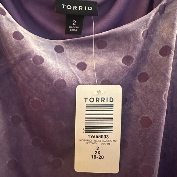 Pretty Velvet Purple Dress from Torrid - Picture 3 of 3